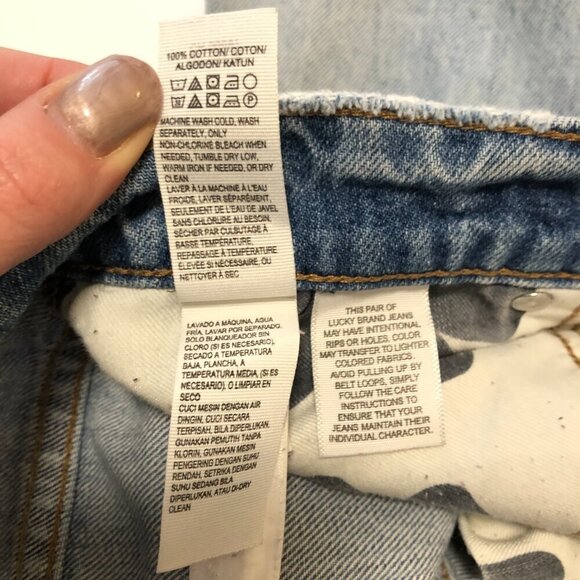 3/$25 ❥Lucky Brand 100% Cotton Bridgette Capri 4/27 Lightwash Straight-Leg Jeans - Picture 10 of 10